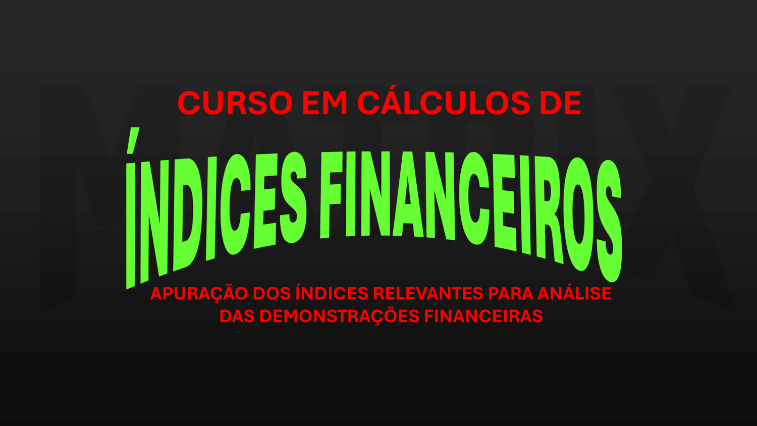 ÍNDICES FINANCEIROS